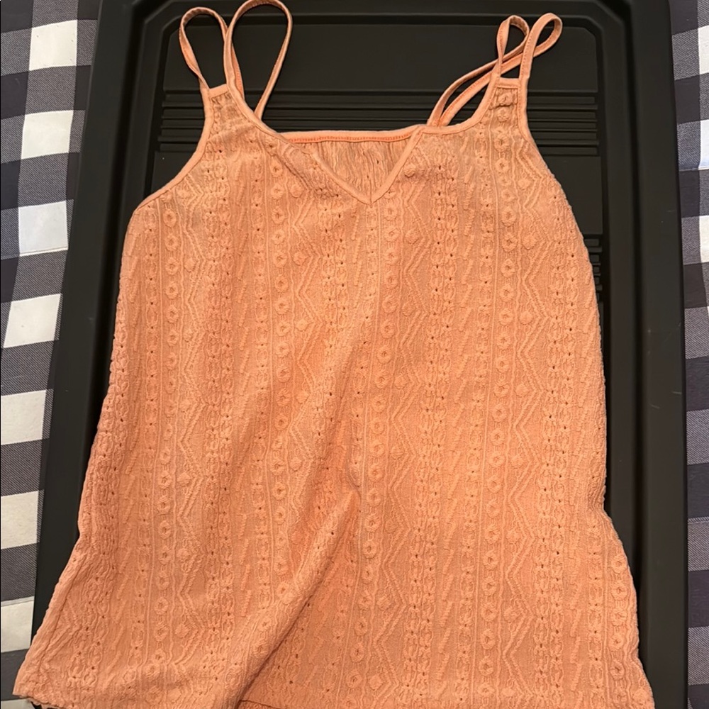 Peach Lace Women's Top